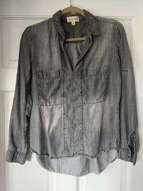 cloth & stone Charcoal Gray Shirt